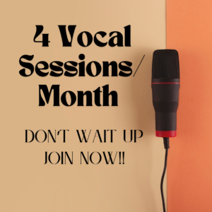 4 Vocal Sessions/Month (60 mins each)