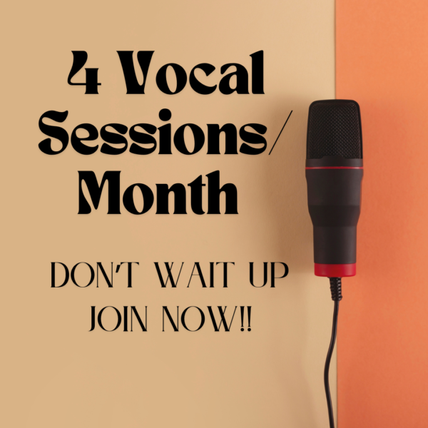 4 Vocal Sessions/Month (60 mins each)